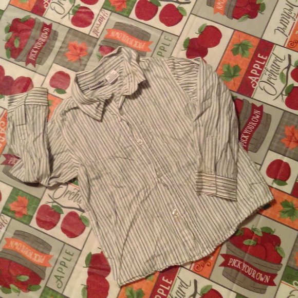 Button Up Striped Collar Dress Shirt EUC 4T Boy - Picture 6 of 6